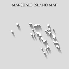 Simple and Minimalist region map of Marshall Island
