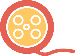 Fototapeta premium Reel Vector Icon