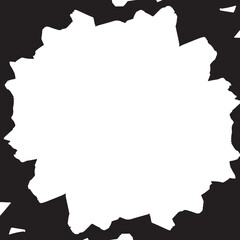 Square Decorative Frame Torn Paper Scribble Border