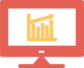Online Graph Vector Icon