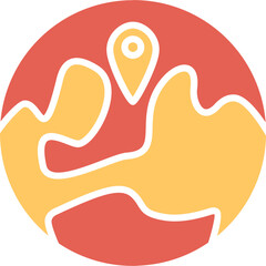 Locate on Earth Vector Icon