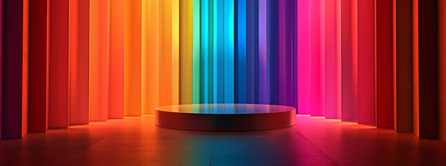 Rainbow Curtains Backdrop for Stage