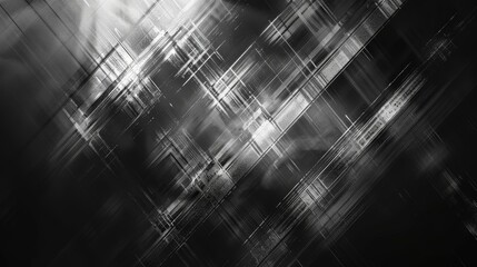 Abstract black and white light streaks creating dynamic lines and a futuristic texture, perfect for modern and tech-themed designs.