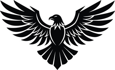 Fototapeta premium Eagle silhouette, flying bird silhouette