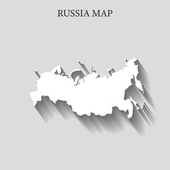 Simple and Minimalist region map of Russia