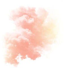 Fototapeta premium Smoke cloud png colorful transparent abstract shape.