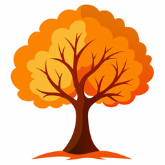 Autumn tree  vector illustration