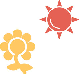 Flower in sunlight Vector Icon