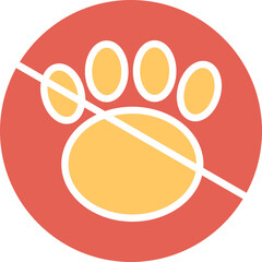 No Pets Vector Icon