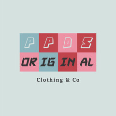 PPDS ORIGINAL- Modern and Stylish Typography Design, Graphic Vector Design, Fashion Illustration, 
