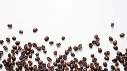 Obraz premium coffee beans isolated on white