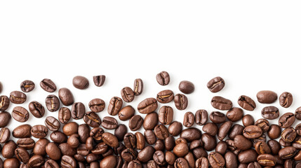 coffee beans isolated on white