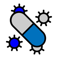 Antibiotic Vector Filled Icon Design