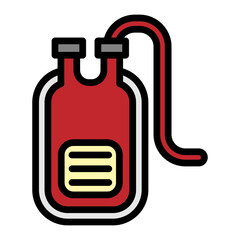 Blood Bag Vector Filled Icon Design