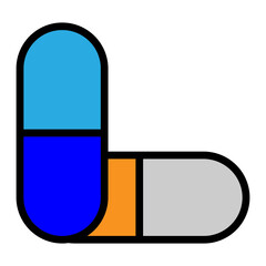 Capsules Vector Filled Icon Design
