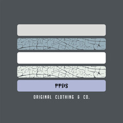 COLOR SHADE PPDS ORIGINAL CLOTH & CO - Modern and Stylish Typography Design, Graphic Vector Design, Fashion Illustration, 