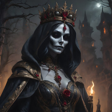 portrait of a person in a dark forest