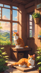 cat on the window