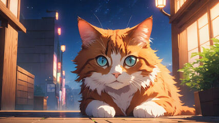 cat on the roof