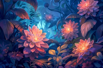 A breathtaking and awe-inspiring landscape with blooms