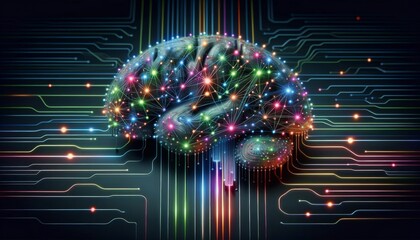 Rainbow-Pulsing Digital Brain