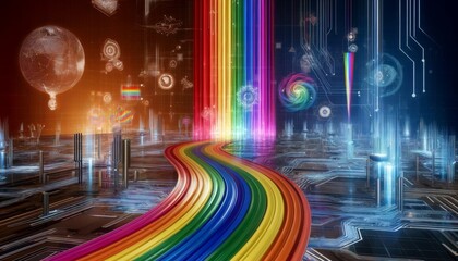 Rainbow technological data stream