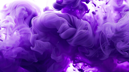 Fototapeta premium Abstract purple ink swirling in water