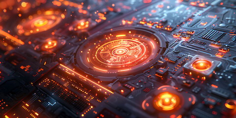 closeup of a holographic data storage interface within the cloud showing detailed data streams and virtual storage units Macro Photography and RealTime Eye AF highlight the intricate digital precision