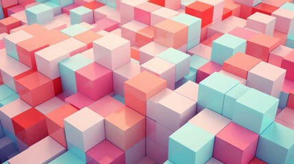 Obraz premium Stunning cube grid illustration with geometric structure, perfect for modern decor