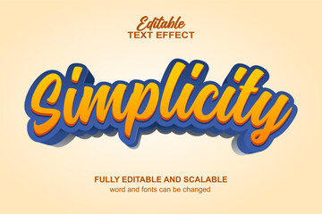 3D SIMPLICITY EDITABLE TEXT EFFECT VECTOR FILE