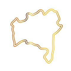 Bahiamap with golden line