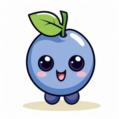 Fototapeta premium Cute and clean blueberry coloring pages featuring simple line art perfect for relaxation and creativity