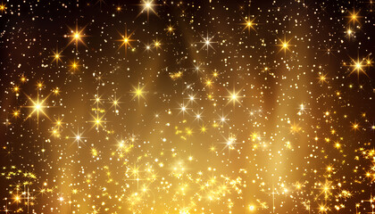 Naklejka premium golden starry sky background