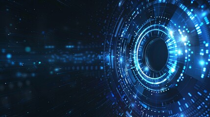 Abstract technology speed concept. vector background. Abstract technology circle blue innovation concept on a dark background. Vector illustration