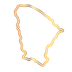 Ceara map with golden line