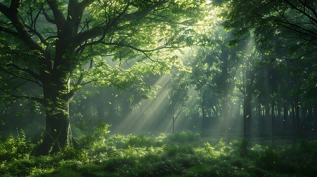 morning in the forest