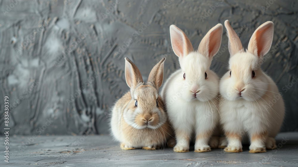 Canvas Prints group of white rabbits - Canvas Prints