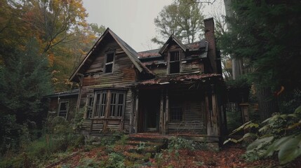 Abandoned Old House in the Woods: A Tale of Forgotten Memories
