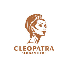 Cleopatra head logo vector illustration