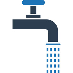 Faucet Dual Tone  vector Icon