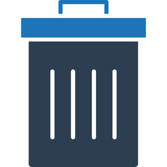 Ash Bin Dual Tone  vector Icon