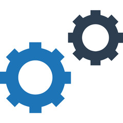 Cog Dual Tone  vector Icon