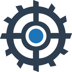 Cog Dual Tone  vector Icon