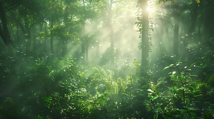 Fototapeta premium sunlight in the forest