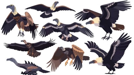 A group of birds soaring through the air, their wings beating in unison