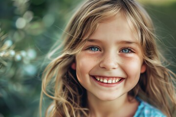 Charming Child Portrait with Cute Gap-Toothed Smile