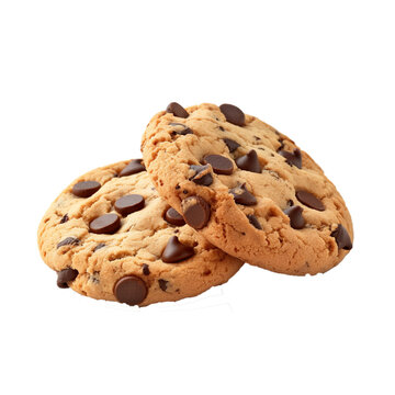 Extreme close-up image of chocolate chips cookies