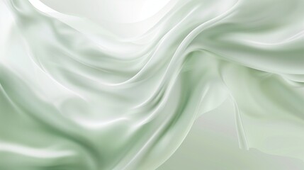 Fototapeta premium A light green gradient background with wave elements.