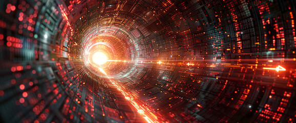 Dynamic Digital Backdrop Illustrating Adva
