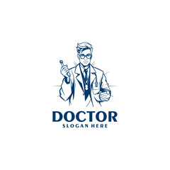 The doctor logo vector illustration